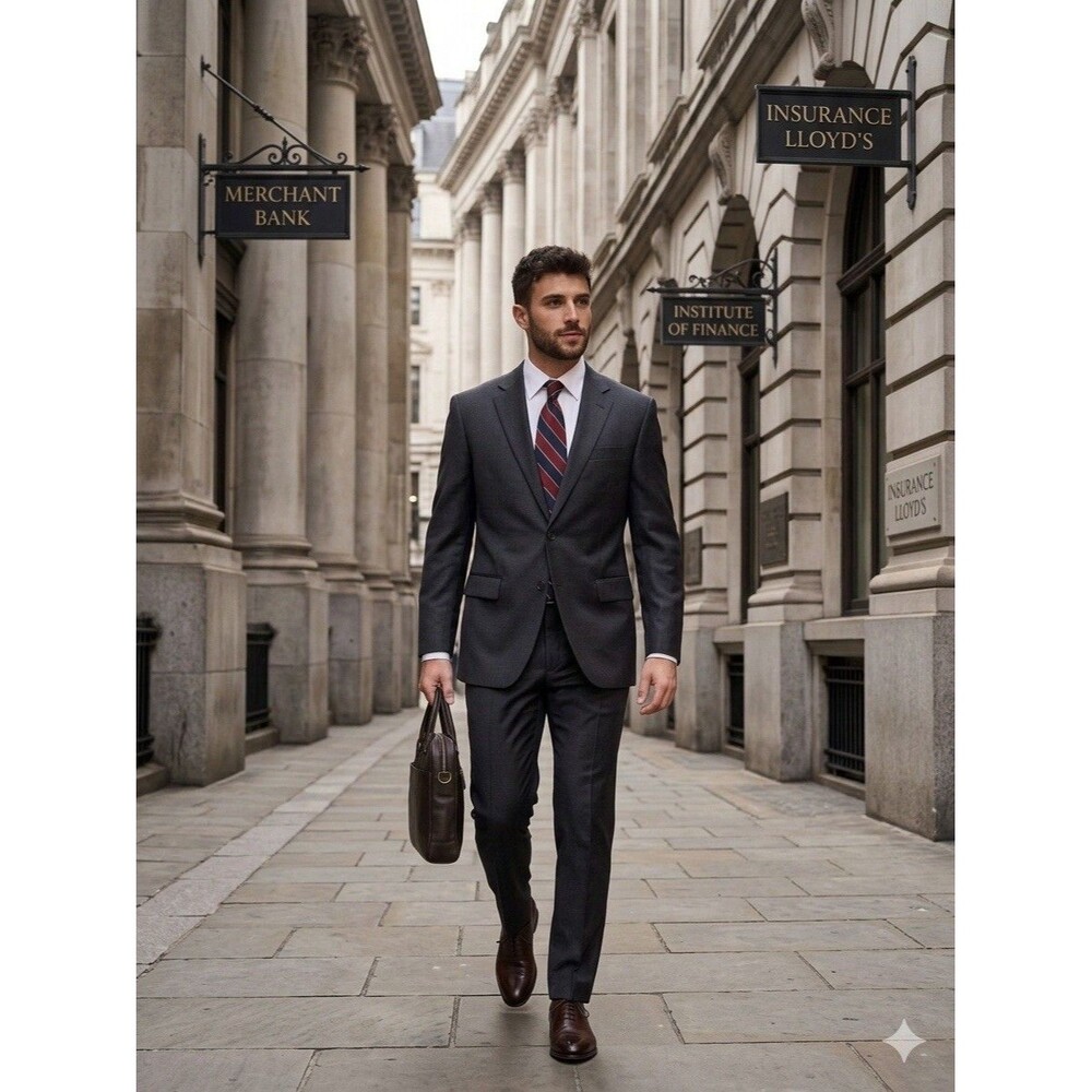 Brooks Brothers 1818 Madison Suit 42L 38x28.5 Charcoal Gray Estrato Wool Italy